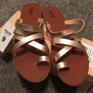 Mossimo Gold Sandals- NWT
